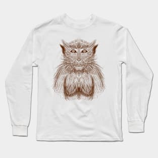 Monkey cross hatch Long Sleeve T-Shirt